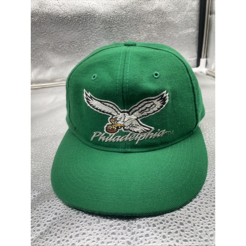 Vintage 90s Philadelphia Eagles Kelly Green Fitted 7‎ 1/4 New Era Pro Cap